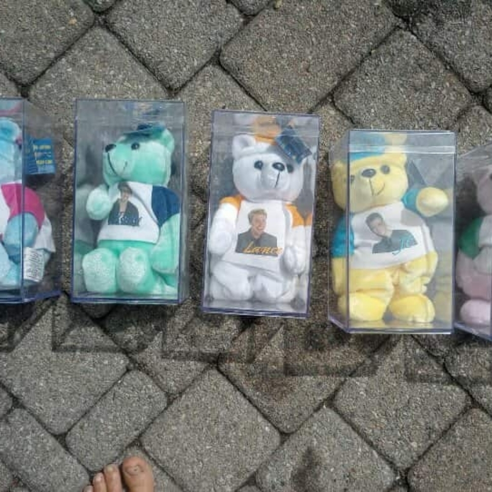 Set Of 5 NSYNC Teddy Bear Beanie Babies With The Tags In Cases Never Used